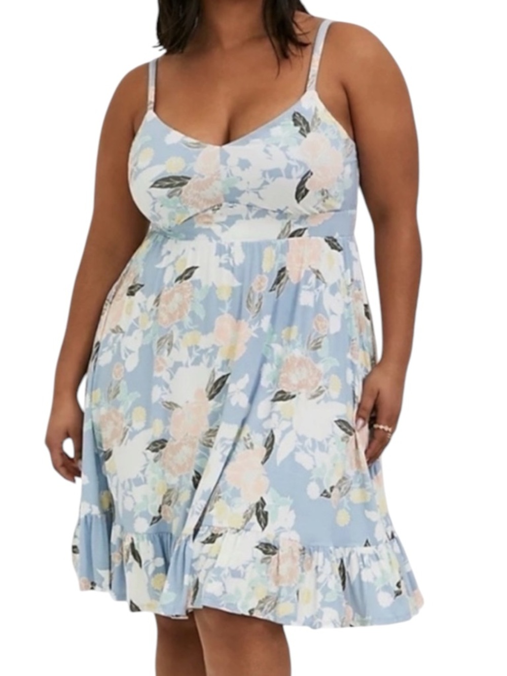 TORRID Mini Super Soft Shirred Skater Dress Size 00 (10). NWT